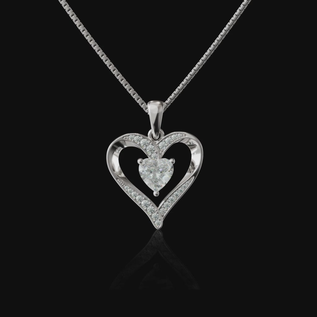To my soulmate - Silver Love Heart Necklace