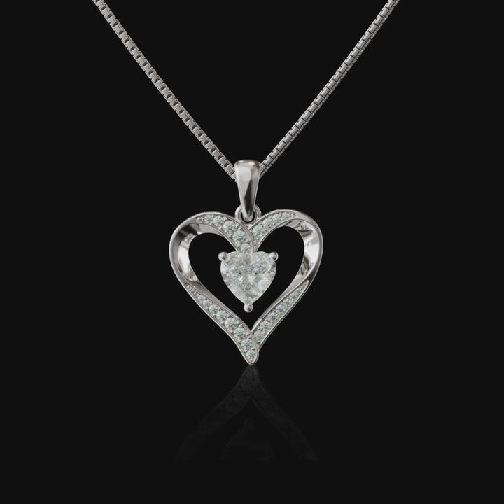 To my Daughter - Silver Love Heart Necklace