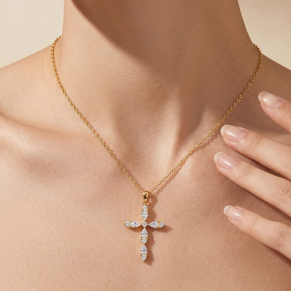 To My Wife Eternal Faith Cross Necklace