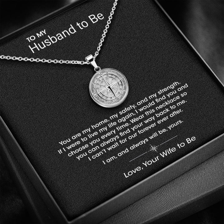 Husband To Be - Compass Pendant - Luxesmith - Handcrafted Jewellery