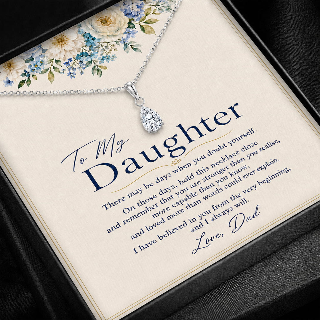 To My Daughter Promise Necklace - From Dad - Luxesmith - Handcrafted Jewellery