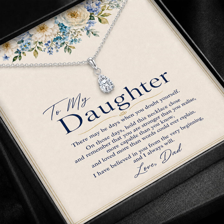 To My Daughter Promise Necklace - From Dad - Luxesmith - Handcrafted Jewellery