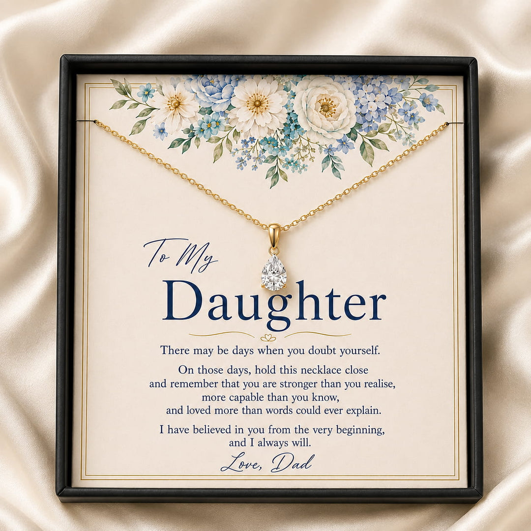 To My Daughter Promise Necklace - From Dad - Luxesmith - Handcrafted Jewellery