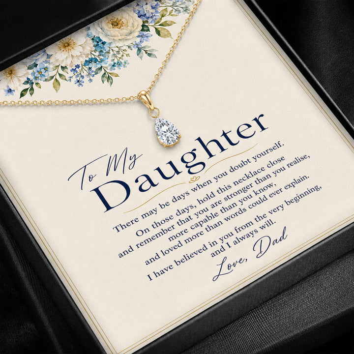 To My Daughter Promise Necklace - From Dad - Luxesmith - Handcrafted Jewellery