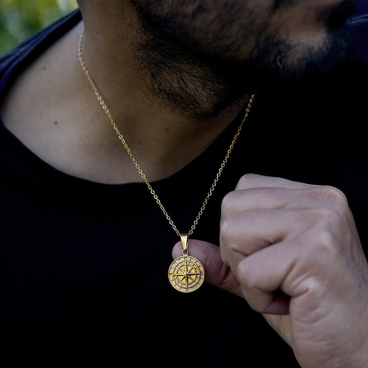 "To My Husband" - Compass Pendant - Luxesmith - Handcrafted Jewellery