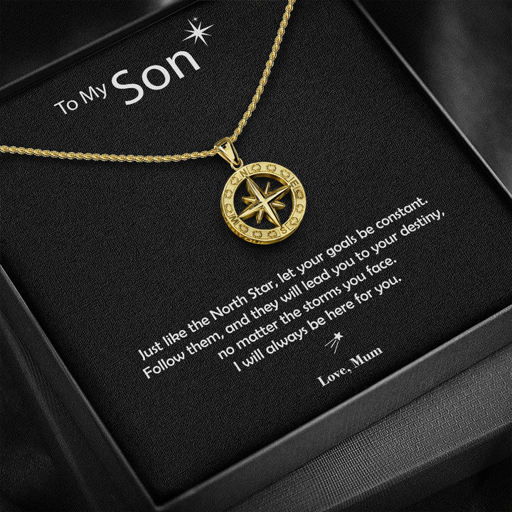 "To My Son" - North Star Pendant - Luxesmith - Handcrafted Jewellery