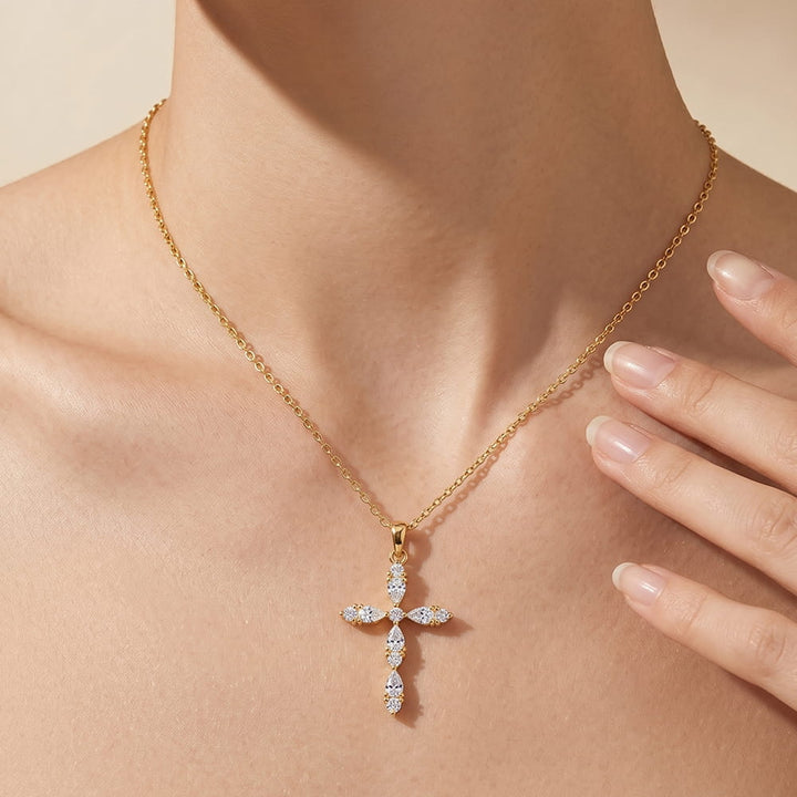 To My Wife Eternal Faith Cross Necklace - Luxesmith - Handcrafted Jewellery