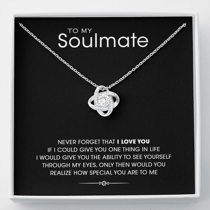 To my soulmate - white gold love knot necklace - Luxesmith - Handcrafted Jewellery