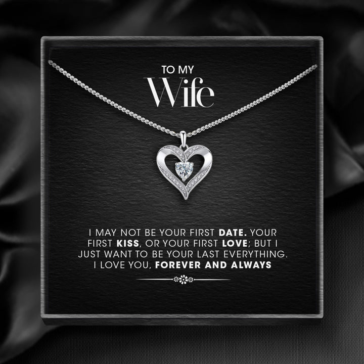 "To my Wife, Forever & Always" - Silver Love Heart Necklace - Luxesmith - Handcrafted Jewellery