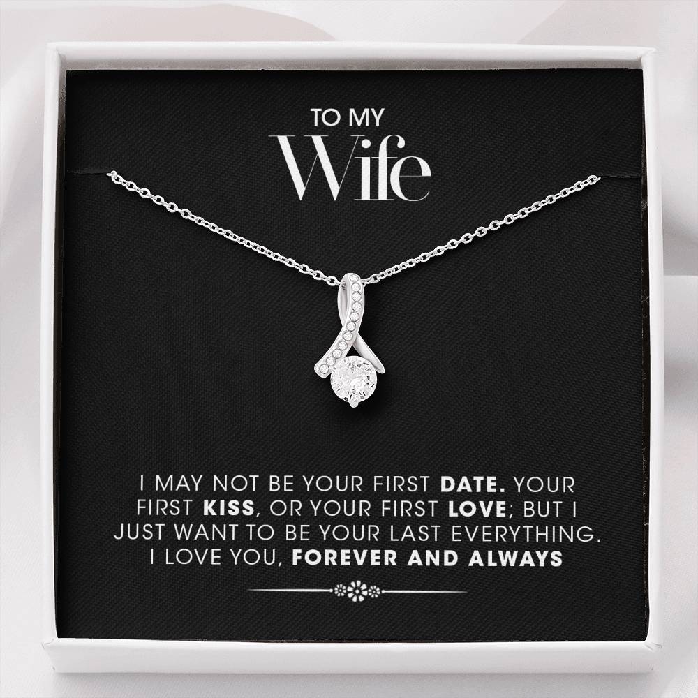 To My Wife, Forever and Always - white gold necklace - Luxesmith - Handcrafted Jewellery