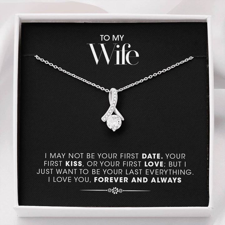 To My Wife, Forever and Always - white gold necklace - Luxesmith - Handcrafted Jewellery