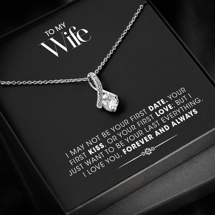 To My Wife, Forever and Always - white gold necklace - Luxesmith - Handcrafted Jewellery