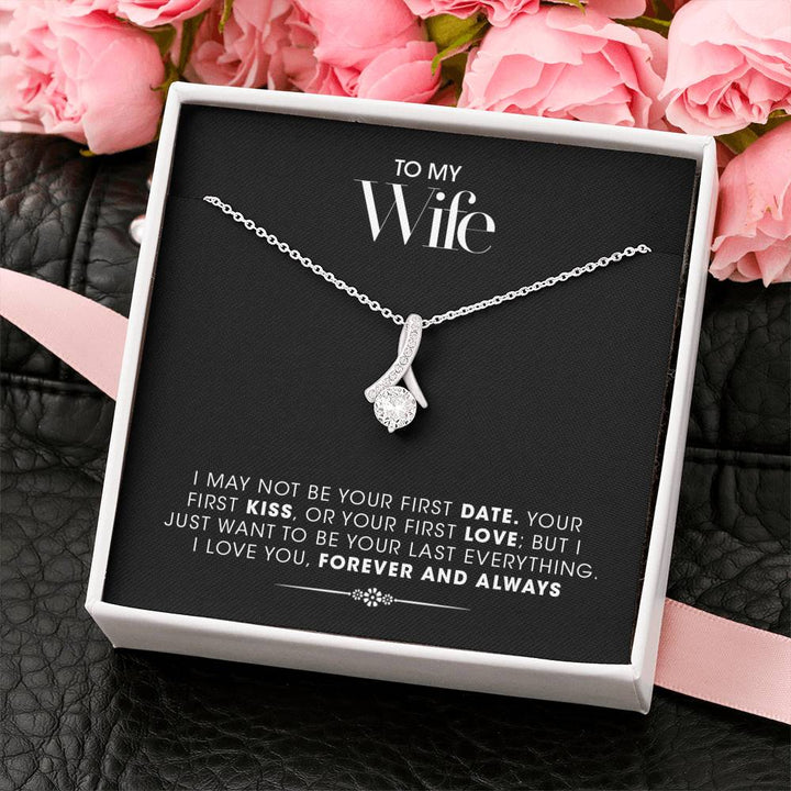 To My Wife, Forever and Always - white gold necklace - Luxesmith - Handcrafted Jewellery